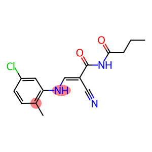 N-BUTYRYL-3-(5-CHLORO-2-METHYLANILINO)-2-CYANOACRYLAMIDE
