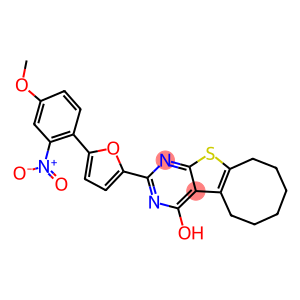 2-(5-{2-nitro-4-methoxyphenyl}-2-furyl)-5,6,7,8,9,10-hexahydrocycloocta[4,5]thieno[2,3-d]pyrimidin-4-ol
