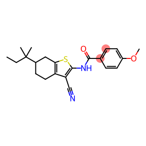 N-[3-cyano-6-(tert-pentyl)-4,5,6,7-tetrahydro-1-benzothiophen-2-yl]-4-methoxybenzamide