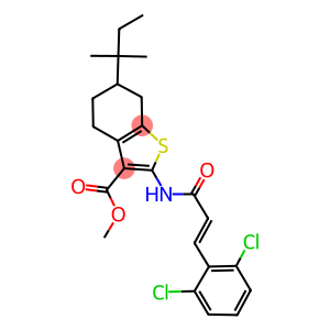 methyl 2-{[3-(2,6-dichlorophenyl)acryloyl]amino}-6-tert-pentyl-4,5,6,7-tetrahydro-1-benzothiophene-3-carboxylate