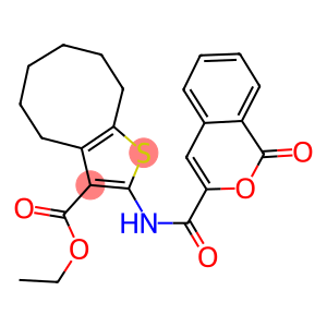 ethyl 2-{[(1-oxo-1H-isochromen-3-yl)carbonyl]amino}-4,5,6,7,8,9-hexahydrocycloocta[b]thiophene-3-carboxylate