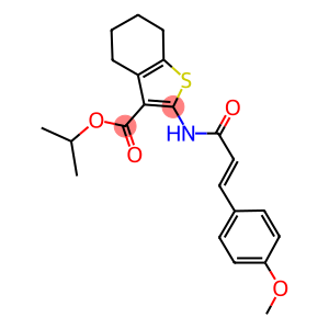 isopropyl 2-{[3-(4-methoxyphenyl)acryloyl]amino}-4,5,6,7-tetrahydro-1-benzothiophene-3-carboxylate