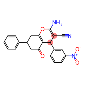 2-amino-4-{3-nitrophenyl}-5-oxo-7-phenyl-5,6,7,8-tetrahydro-4H-chromene-3-carbonitrile