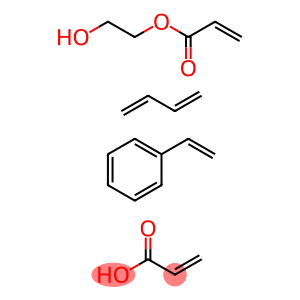 2-Propenoic acid, polymer with 1,3-butadiene, ethenylbenzene and 2-hydroxyethyl 2-propenoate