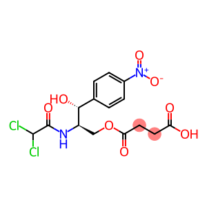 Succinic acid, alpha-monoester with D-threo-(-)-2,2-dichloro-N-(beta-hydroxy-alpha-(hydroxymethyl)-p-nitrophenethyl)acetamide
