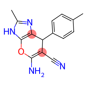 5-amino-2-methyl-7-(4-methylphenyl)-3,7-dihydropyrano[2,3-d]imidazole-6-carbonitrile