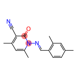 1-[(2,4-dimethylbenzylidene)amino]-4,6-dimethyl-2-oxo-1,2-dihydro-3-pyridinecarbonitrile