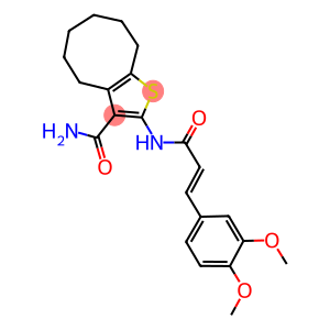 2-{[3-(3,4-dimethoxyphenyl)acryloyl]amino}-4,5,6,7,8,9-hexahydrocycloocta[b]thiophene-3-carboxamide