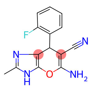 5-amino-7-(2-fluorophenyl)-2-methyl-3,7-dihydropyrano[2,3-d]imidazole-6-carbonitrile