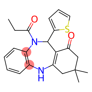 3,3-dimethyl-10-propionyl-11-(2-thienyl)-2,3,4,5,10,11-hexahydro-1H-dibenzo[b,e][1,4]diazepin-1-one