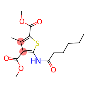 dimethyl 5-(hexanoylamino)-3-methyl-2,4-thiophenedicarboxylate