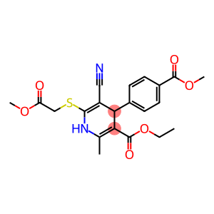 ethyl 5-cyano-4-[4-(methoxycarbonyl)phenyl]-6-[(2-methoxy-2-oxoethyl)sulfanyl]-2-methyl-1,4-dihydro-3-pyridinecarboxylate