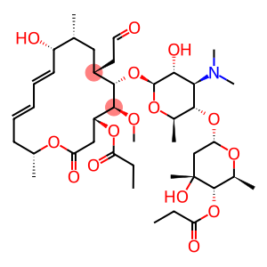 (4R,5S,6S,7R,9R,10R,11E,13E,16R)-6-{[(2S,3R,4R,5S,6R)-4-(dimethylamino)-3-hydroxy-5-{[(2S,4R,5S,6S)-4-hydroxy-4,6-dimethyl-5-(propanoyloxy)tetrahydro-2H-pyran-2-yl]oxy}-6-methyltetrahydro-2H-pyran-2-yl]oxy}-10-hydroxy-5-methoxy-9,16-dimethyl-2-oxo-7-(2-oxoethyl)oxacyclohexadeca-11,13-dien-4-yl propanoate (non-preferred name)