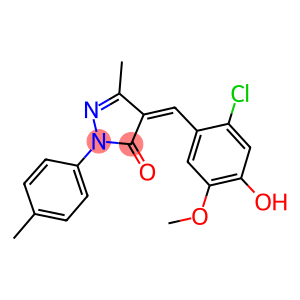 4-(2-chloro-4-hydroxy-5-methoxybenzylidene)-5-methyl-2-(4-methylphenyl)-2,4-dihydro-3H-pyrazol-3-one
