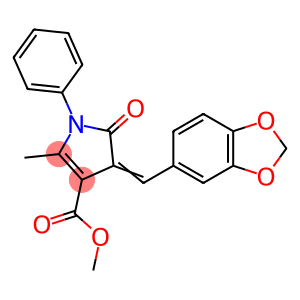 methyl 4-(1,3-benzodioxol-5-ylmethylene)-2-methyl-5-oxo-1-phenyl-4,5-dihydro-1H-pyrrole-3-carboxylate