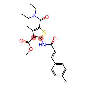 methyl 5-[(diethylamino)carbonyl]-4-methyl-2-{[3-(4-methylphenyl)acryloyl]amino}-3-thiophenecarboxylate