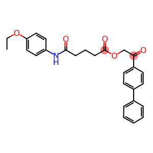 2-[1,1'-biphenyl]-4-yl-2-oxoethyl 5-(4-ethoxyanilino)-5-oxopentanoate