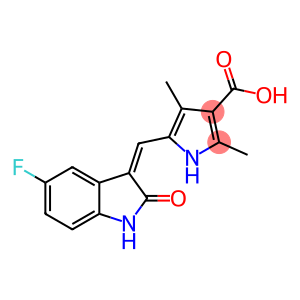 5-((Z)-(5-Fluoro-2-oxoindolin-3-ylidene)methyl)-2,4-dimethyl-1H-pyrrole-3-carboxylic acid
