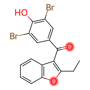 3,5-dibromo-4-hydroxyphenyl-2-ethylbenzo[b]furan-3-yl ketone