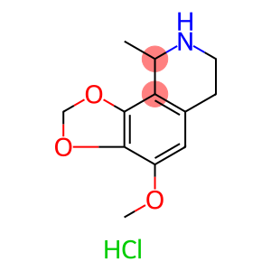1,3-Dioxolo[4,5-h]isoquinoline, 6,7,8,9-tetrahydro-4-methoxy-9-methyl-, hydrochloride (1:1)