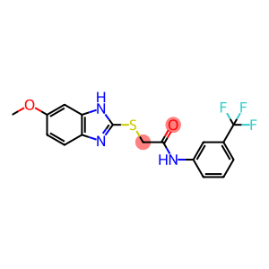 2-[(5-methoxy-1H-benzimidazol-2-yl)sulfanyl]-N-[3-(trifluoromethyl)phenyl]acetamide