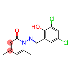 1-[(3,5-dichloro-2-hydroxybenzylidene)amino]-4,6-dimethyl-2(1H)-pyridinone