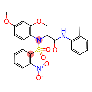 2-[({2-nitrophenyl}sulfonyl)-2,4-dimethoxyanilino]-N-(2-methylphenyl)acetamide
