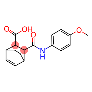 3-[(4-methoxyanilino)carbonyl]bicyclo[2.2.2]oct-5-ene-2-carboxylic acid