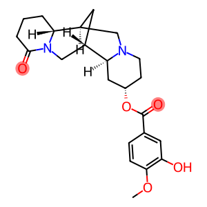 3-Hydroxy-4-methoxybenzoic acid [(2S,7aα,14aβ)-dodecahydro-11-oxo-7α,14α-methano-2H,6H-dipyrido[1,2-a:1',2'-e][1,5]diazocin-2β-yl] ester