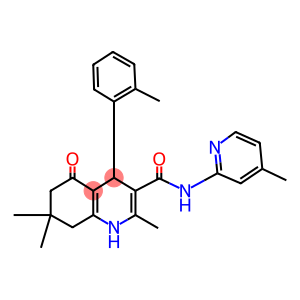 2,7,7-trimethyl-4-(2-methylphenyl)-N-(4-methylpyridin-2-yl)-5-oxo-1,4,5,6,7,8-hexahydroquinoline-3-carboxamide