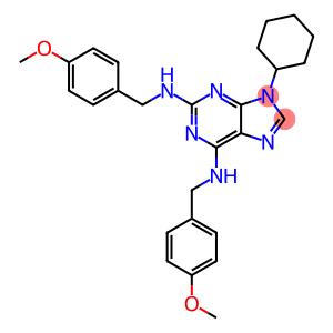 9-cyclohexyl-N,N'-bis(4-methoxybenzyl)-9H-purine-2,6-diamine