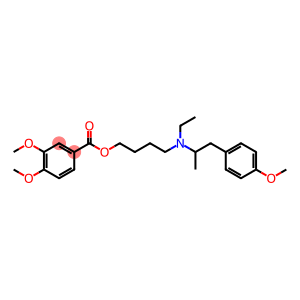veratricacid,4-((ethyl(p-methoxy-alpha-methylphenethyl))amino)butylester