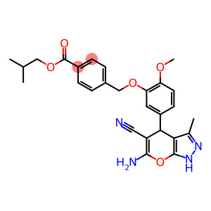 isobutyl 4-{[5-(6-amino-5-cyano-3-methyl-1,4-dihydropyrano[2,3-c]pyrazol-4-yl)-2-methoxyphenoxy]methyl}benzoate