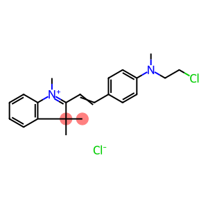 2-(2-{4-[(2-chloroethyl)(methyl)amino]phenyl}ethenyl)-1,3,3-trimethyl-3H-indolium