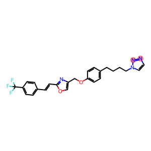 1-(4-(4-((2-((1E)-2-(4-(Trifluoromethyl)phenyl)ethenyl)-4-oxazolyl)methoxy)phenyl)butyl)-1H-1,2,3-triazole                                                    Mubritinib (TAK 165)