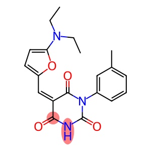 2,4,6(1H,3H,5H)-Pyrimidinetrione,  5-[[5-(diethylamino)-2-furanyl]methylene]-1-(3-methylphenyl)-