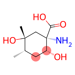 Cyclohexanecarboxylic acid, 1-amino-2,5-dihydroxy-4,5-dimethyl-, (1R,2S,4R,5S)-rel- (9CI)