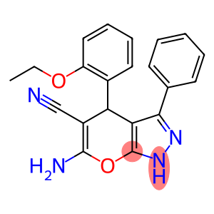 6-amino-4-(2-ethoxyphenyl)-3-phenyl-1,4-dihydropyrano[2,3-c]pyrazole-5-carbonitrile
