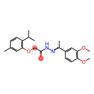 N'-[1-(3,4-dimethoxyphenyl)ethylidene]-2-(2-isopropyl-5-methylphenoxy)acetohydrazide