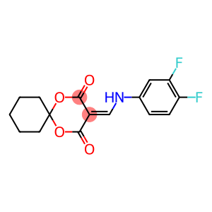 3-(((3,4-difluorophenyl)amino)methylene)-1,5-dioxaspiro[5.5]undecane-2,4-dione