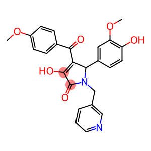 3-hydroxy-5-(4-hydroxy-3-methoxyphenyl)-4-(4-methoxybenzoyl)-1-(3-pyridinylmethyl)-1,5-dihydro-2H-pyrrol-2-one