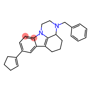 3-benzyl-8-(1-cyclopenten-1-yl)-2,3,3a,4,5,6-hexahydro-1H-pyrazino[3,2,1-jk]carbazole