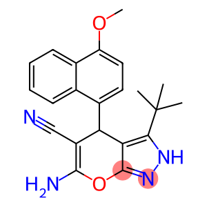 6-amino-3-(1,1-dimethylethyl)-4-[4-(methyloxy)naphthalen-1-yl]-2,4-dihydropyrano[2,3-c]pyrazole-5-carbonitrile