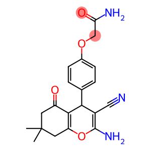 2-{[4-(2-amino-3-cyano-7,7-dimethyl-5-oxo-5,6,7,8-tetrahydro-4H-chromen-4-yl)phenyl]oxy}acetamide