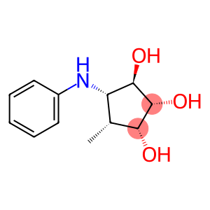 1,2,3-Cyclopentanetriol, 4-methyl-5-(phenylamino)-, (1R,2R,3R,4R,5S)- (9CI)