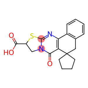 7-oxo-5,7,9,10-tetrahydrospiro(6H-benzo[h][1,3]thiazolo[2,3-b]quinazoline-6,1'-cyclopentane)-10-carboxylic acid