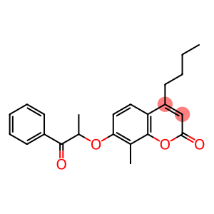4-butyl-8-methyl-7-(1-oxo-1-phenylpropan-2-yl)oxychromen-2-one