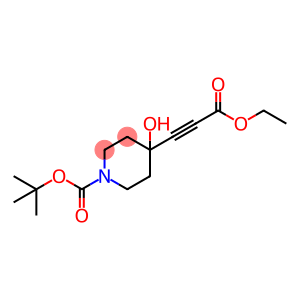 1-Piperidinecarboxylic acid, 4-(3-ethoxy-3-oxo-1-propyn-1-yl)-4-hydroxy-, 1,1-dimethylethyl ester