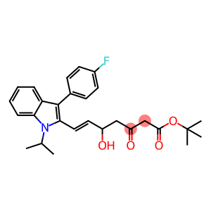 t-Butyl (E)-7-[3-(4-fluorophenyl)-1-(1-methylethyl)-indol-2-yl]-3-hydroxy-5-oxo-6-heptenoate