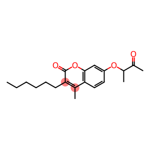 3-hexyl-4-methyl-7-(3-oxobutan-2-yloxy)chromen-2-one